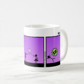 吹おもしろいキスStickman Mug - 111 コーヒーマグカップ (正面右)