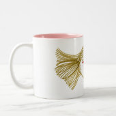 吹かれる自転車 ツートーンマグカップ (左)