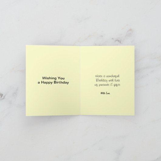 吹かれる風-ハッピーバースデーカード カード (内部)