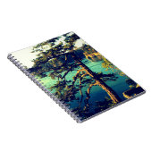 吹きさらしの海岸の木のノートの~の詐欺のパス ノートブック (右側)