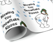 吹きます雪片のキスの包装紙 ラッピングペーパー (ロールコーナー)