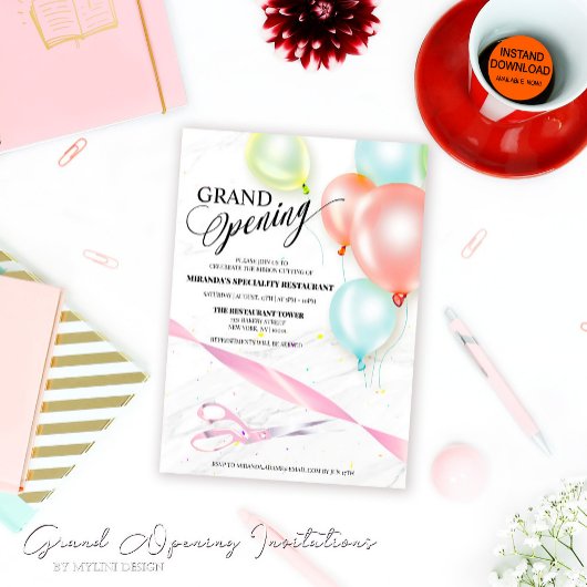 吹きカラフル出しリボン切断大開口部 招待状