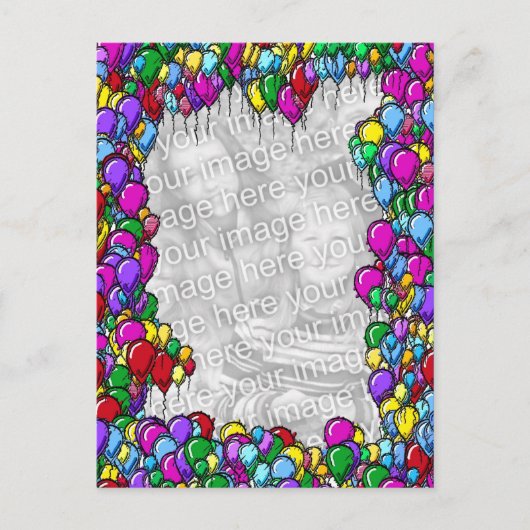 吹きカラフル出し写真 ポストカード (正面)