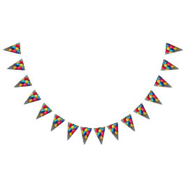 吹きカラフル出し男女兼用誕生日 バンティングフラッグ