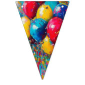 吹きカラフル出し男女兼用誕生日 バンティングフラッグ (第2の旗)