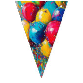 吹きカラフル出し男女兼用誕生日 バンティングフラッグ (第1の旗)