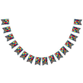 吹きカラフル出し男女兼用誕生日 バンティングフラッグ