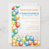 吹きポップ・アートの出しパーティーの招待状 招待状 (正面)