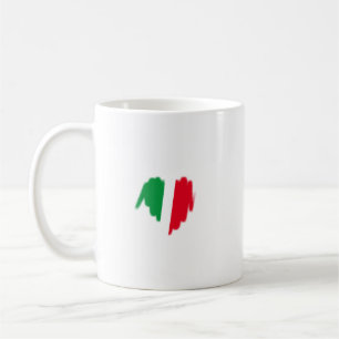 吹き付けイタリアンフラグ落書きハートグラフィック コーヒーマグカップ
