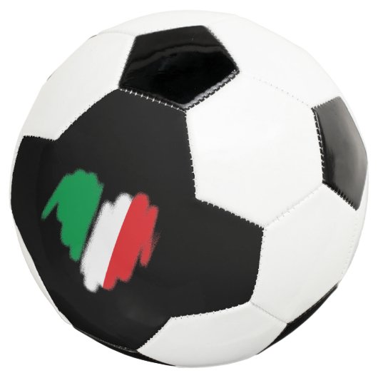 吹き付けイタリアンフラグ落書きハートグラフィック サッカーボール (3/4)