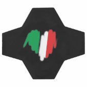 吹き付けイタリアンフラグ落書きハートグラフィック サッカーボール (フラット)