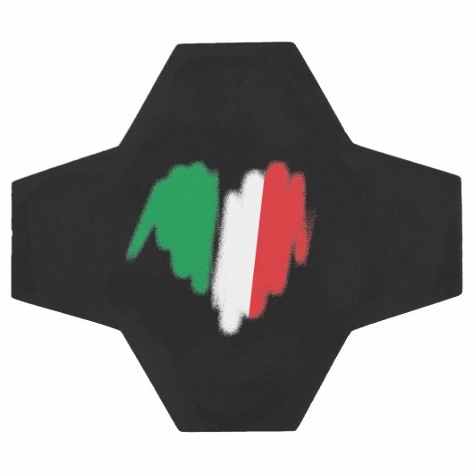 吹き付けイタリアンフラグ落書きハートグラフィック サッカーボール (フラット)