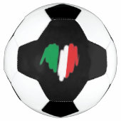 吹き付けイタリアンフラグ落書きハートグラフィック サッカーボール (正面)