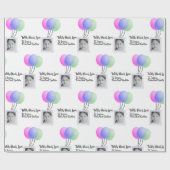 吹き出しのあるフォトフレーム ラッピングペーパー (フラット)