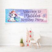 吹き出し付きユニコーン屋内/屋外バナー 横断幕 (インサイチュ)