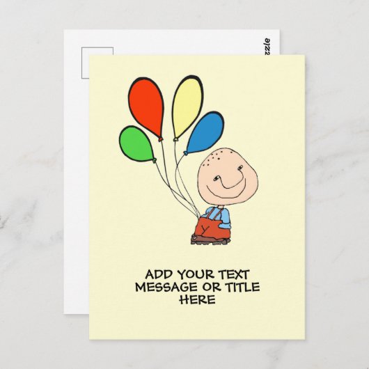 吹き出し付き小僧テキストの追加 ポストカード (正面/裏面)