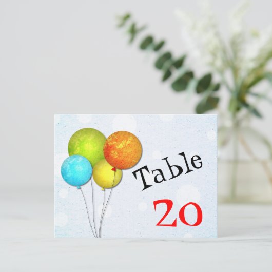 吹き出し表の番号葉書 ポストカード (スタンド正面)