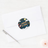 吹き飛ばす |パーソナライズされた子供の誕生日 ラウンドシール (封筒)