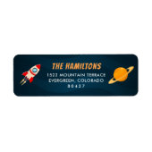 吹き飛ばす |外部空間差出人住所 ラベル (正面)