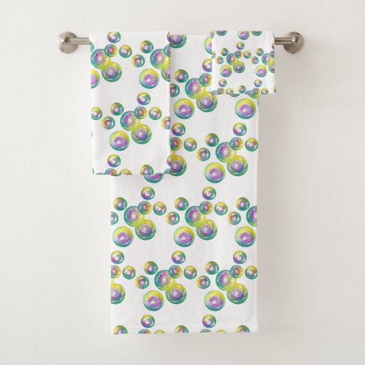 吹のバブル虹色のバブルの杖 バスタオルセット (インサイチュ)