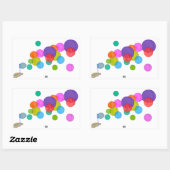 吹のバブル 長方形シール (シート)