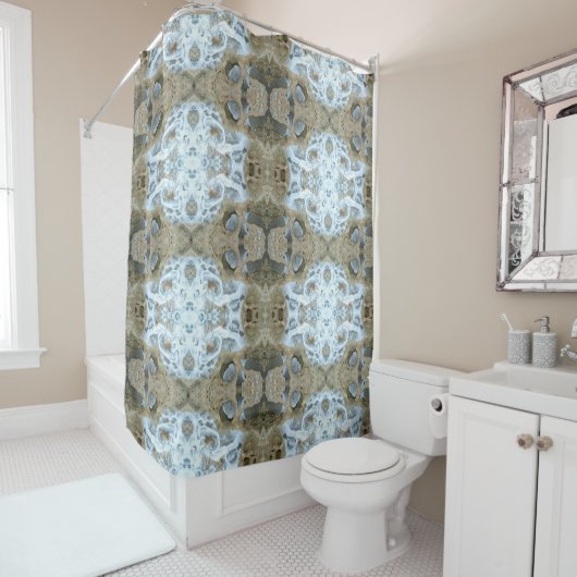 吹の岩の木星フロリダレフェイクース シャワーカーテン (インサイチュ)