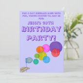 吹の泡（虹） (誕生日) 招待状 (スタンド正面)