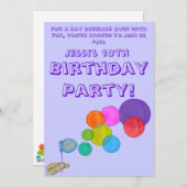 吹の泡（虹） (誕生日) 招待状 (正面/裏面)