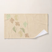 吹の葉切り出しデザインタオル一式 バスタオルセット (ハンドタオル)