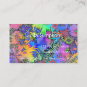 吹エレガントきカラフル出し、花火スタイリッシュ、 名刺 (裏面)