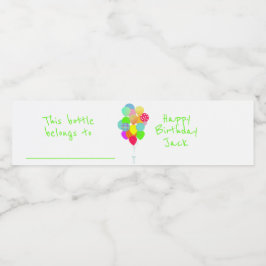 吹カラフルきパーソナライズされた出 ペットボトルラベル