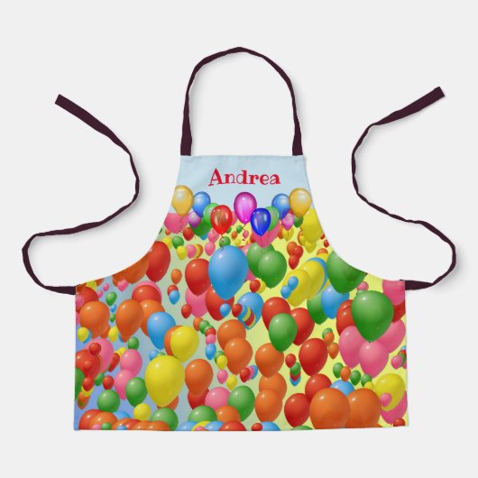 吹カラフルきパーソナライズされた子 エプロン (正面)