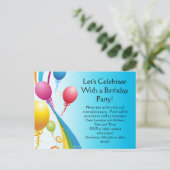 吹カラフルき |巻きリボン インビテーションポストカード (スタンド正面)