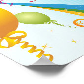 吹カラフルき |巻きリボン ポスター (角)