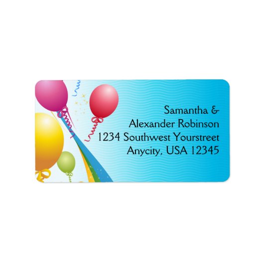 吹カラフルき |巻きリボン ラベル (正面)