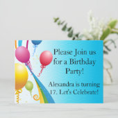 吹カラフルき |巻きリボン 招待状 (スタンド正面)