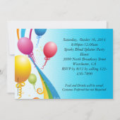 吹カラフルき |巻きリボン 招待状 (裏面)