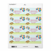 吹カラフル気室屋外ピクニックパーティービーフラベル ラベル (フルシート)