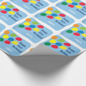 吹カラフル気球ボーイズ誕生日 ラッピングペーパー (角)