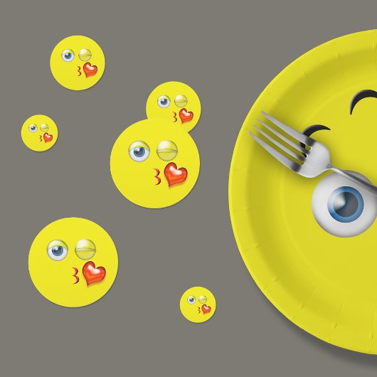 吹キス絵文字 コンフェッティ