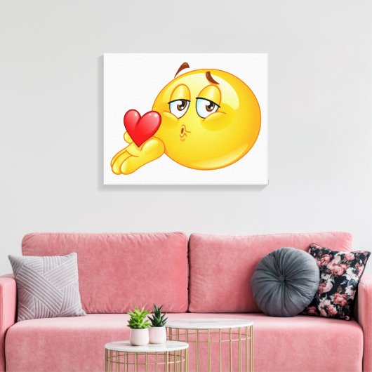 吹キス キャンバスプリント (インサイチュ (リビング))