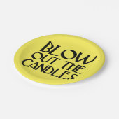 吹ロウソクアールデコ誕生日 ペーパープレート (アングル)