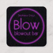 吹吹き出しバー名前を追加Neon Pink スクエア名刺 (正面)