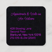 吹吹き出しバー名前を追加Neon Pink スクエア名刺 (裏面)