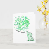 吹気球を上げるメンタルヘルス認識度 カード (黄色い花)