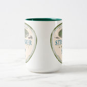 吹流しの常習者の毛鉤釣のマグ ツートーンマグカップ (中央)