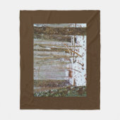 吹雪の中で鹿を倒す フリースブランケット (正面)