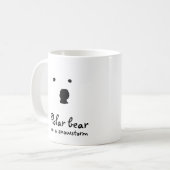 吹雪の中のホッキョクグマ コーヒーマグカップ (正面左)