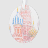 吹雪の中の聖バジル大聖堂 オーナメント (正面)