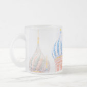 吹雪の中の聖バジル大聖堂 フロストグラスマグカップ (左)